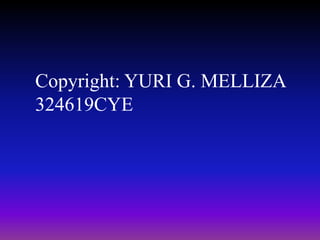 Copyright: YURI G. MELLIZA
324619CYE

 