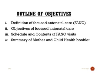Comprehensive Guide to Focused Antenatal Care (FANC) for Maternal and ...
