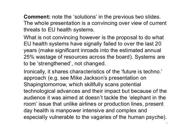 Europrean Health Futures Forum FAN Club Presentation