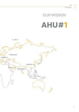 01
VTS Group
5
OUR MISSION
AHU#1
MOSCOW LC
SHANGHAI LC
WARSAW LC
DUBAI LC
BANGALORE LC
 