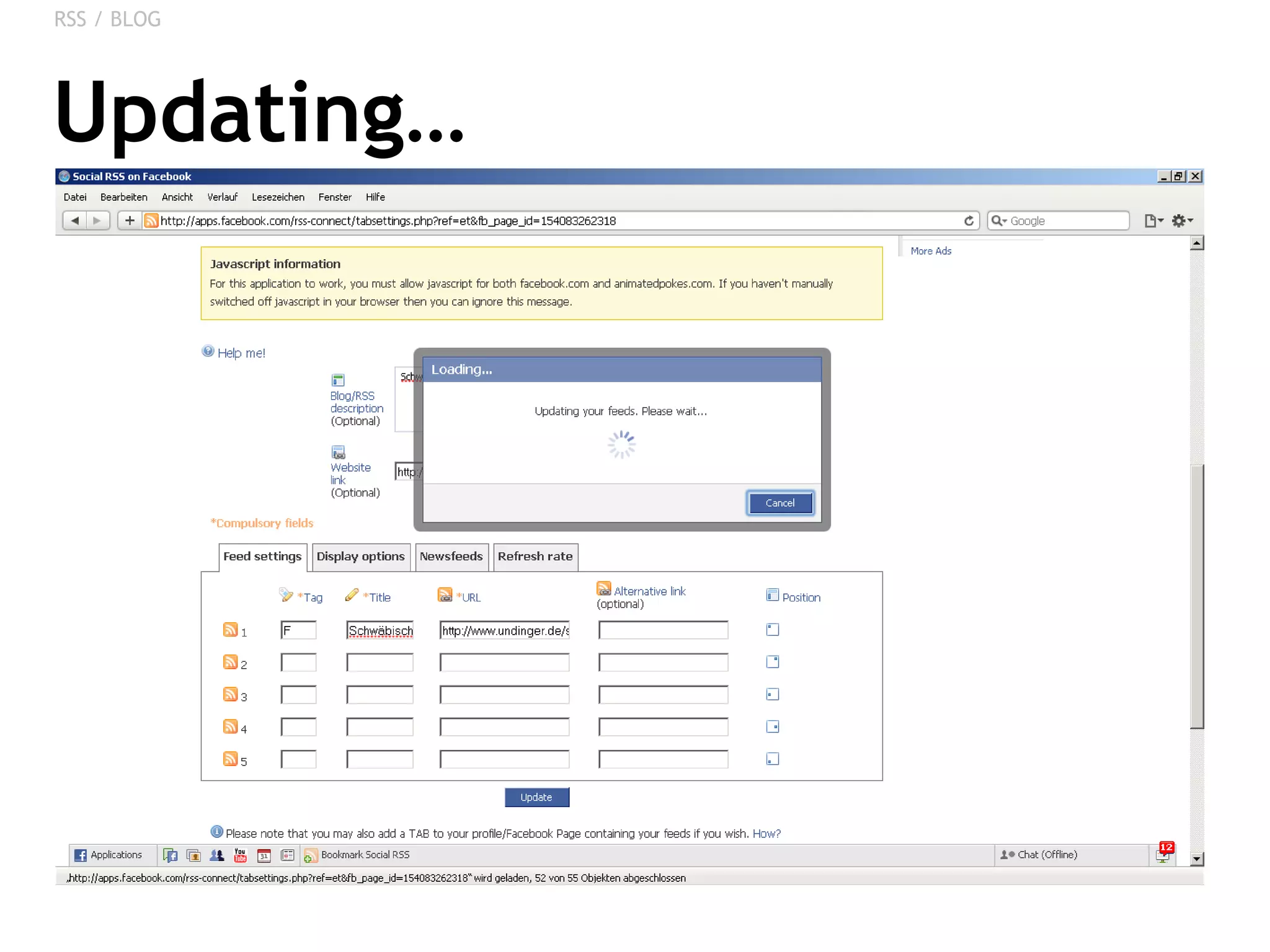 Updating… RSS / BLOG 