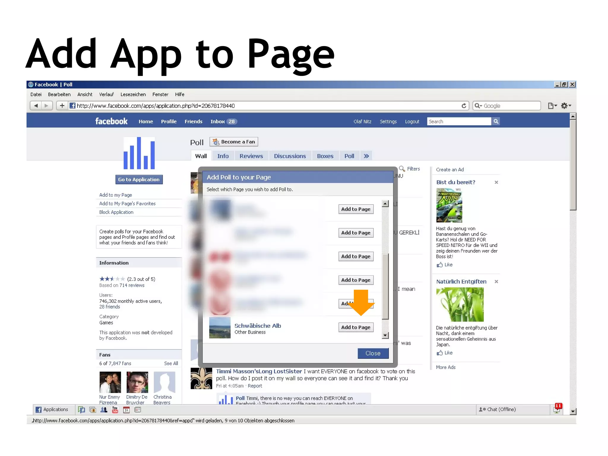 Add App to Page 
