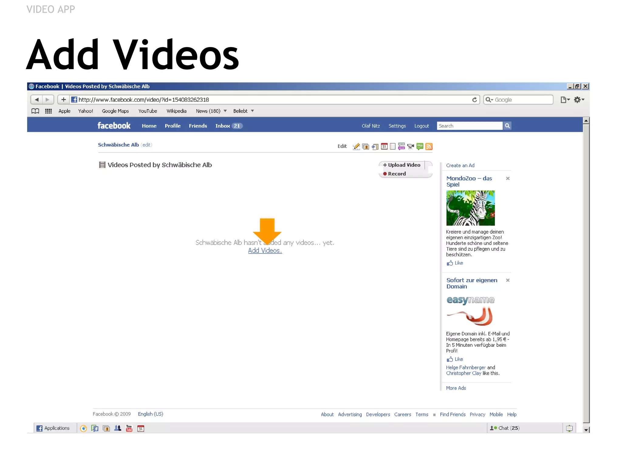 Add Videos VIDEO APP 