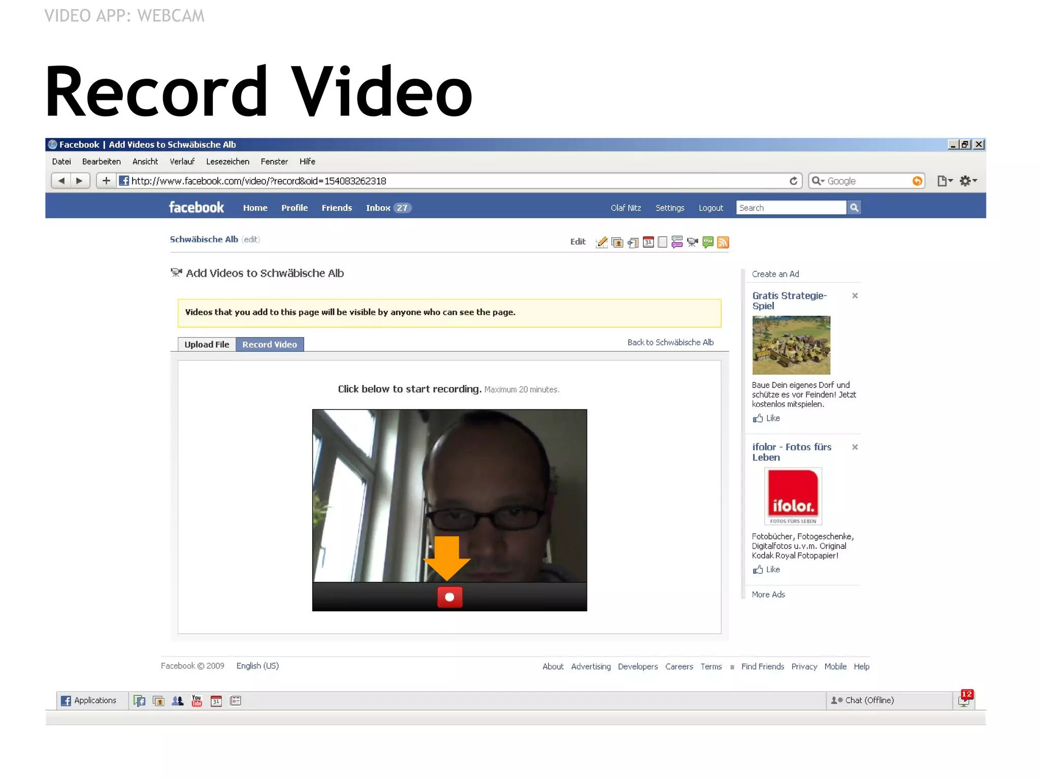 Record Video VIDEO APP: WEBCAM 
