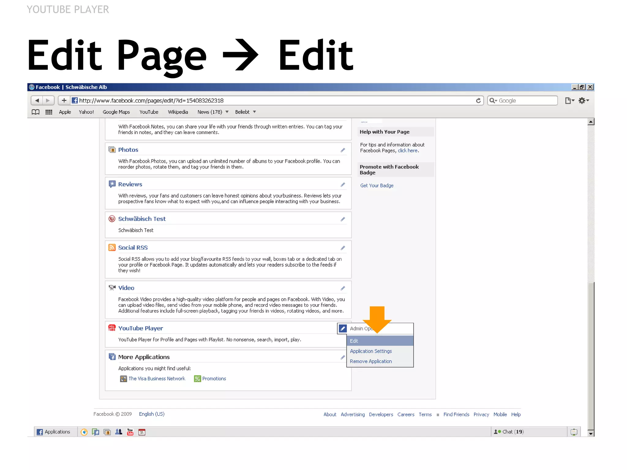 Edit Page    Edit YOUTUBE PLAYER 