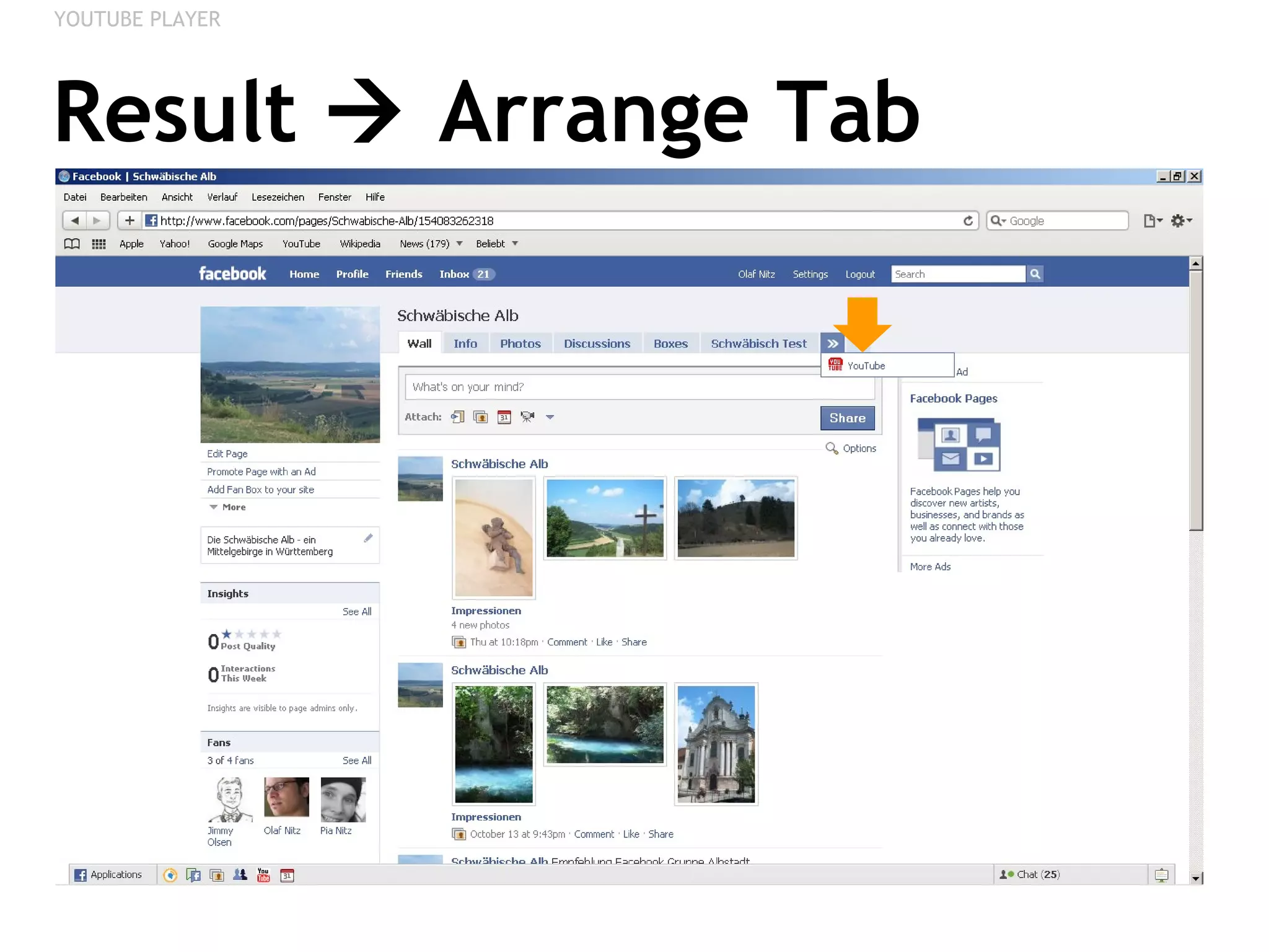 Result    Arrange Tab YOUTUBE PLAYER 