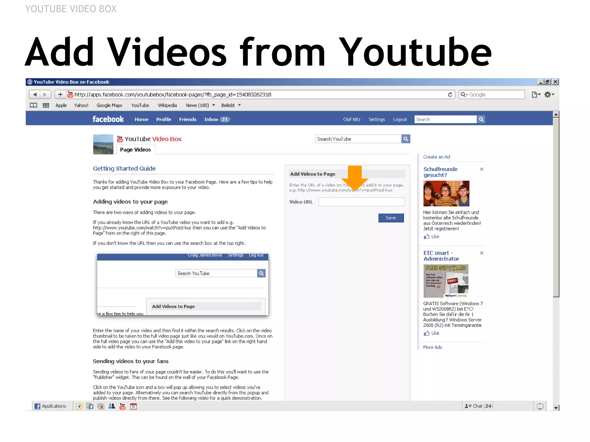 Add Videos from Youtube YOUTUBE VIDEO BOX 