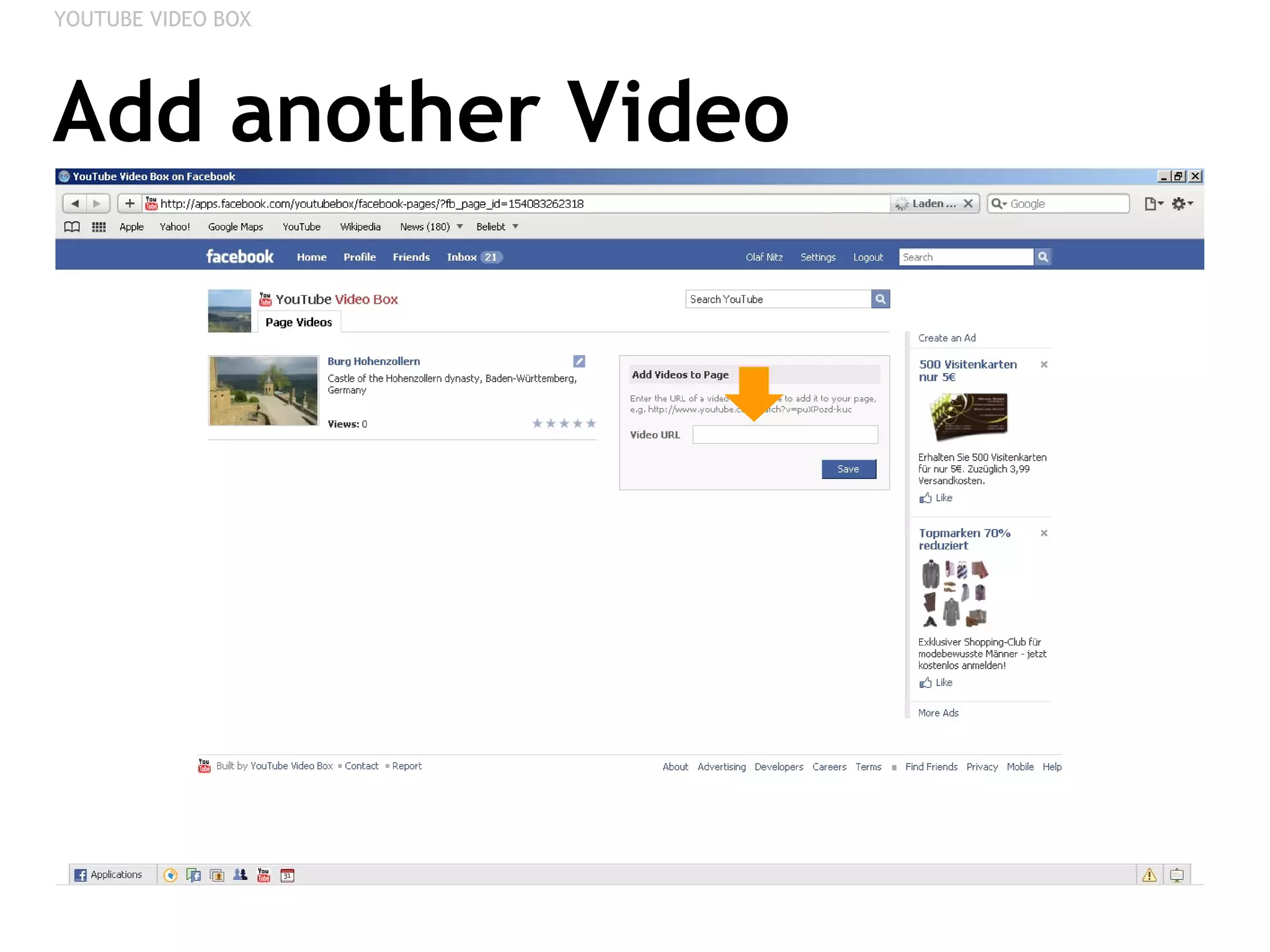 Add another Video YOUTUBE VIDEO BOX 