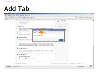 Add Tab TWITTER FOR PAGES 