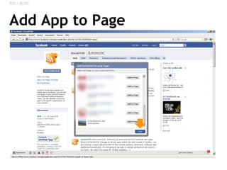Add App to Page RSS / BLOG 
