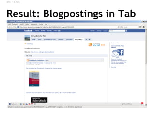 Result: Blogpostings in Tab RSS / BLOG 
