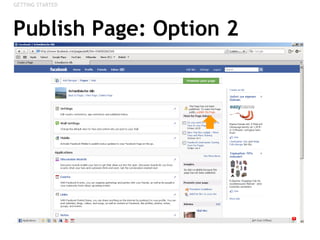 Publish Page: Option 2 GETTING STARTED 