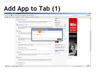 Add App to Tab (1) CREATING A SIMPLE APP 