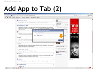 Add App to Tab (2) CREATING A SIMPLE APP 