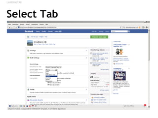 Select Tab LANDINGTAB 