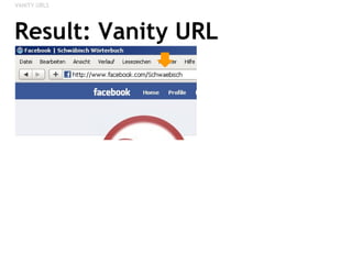 Result: Vanity URL VANITY URLS 