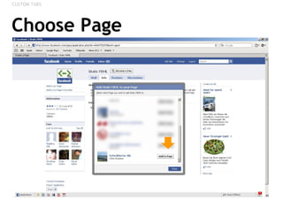 Choose Page CUSTOM TABS 