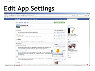 Edit App Settings CUSTOM TABS 