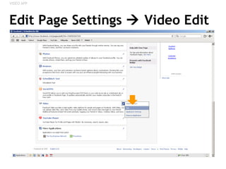 Edit Page Settings    Video Edit VIDEO APP 