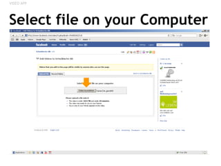 Select file on your Computer VIDEO APP 