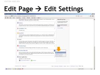 Edit Page    Edit Settings YOUTUBE VIDEO BOX 