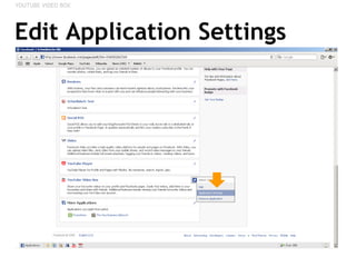 Edit Application Settings YOUTUBE VIDEO BOX 