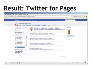 Result: Twitter for Pages <ul><li>TWITTER FOR PAGES </li></ul>