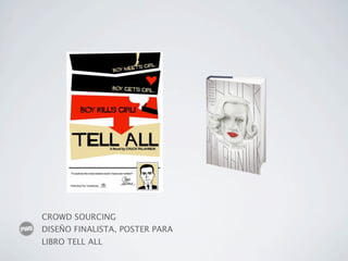 CROWD SOURCING
DISEÑO FINALISTA, POSTER PARA
LIBRO TELL ALL
 