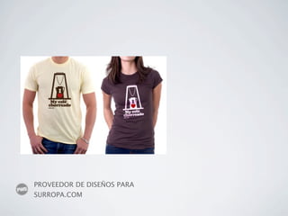 PROVEEDOR DE DISEÑOS PARA
SURROPA.COM
 
