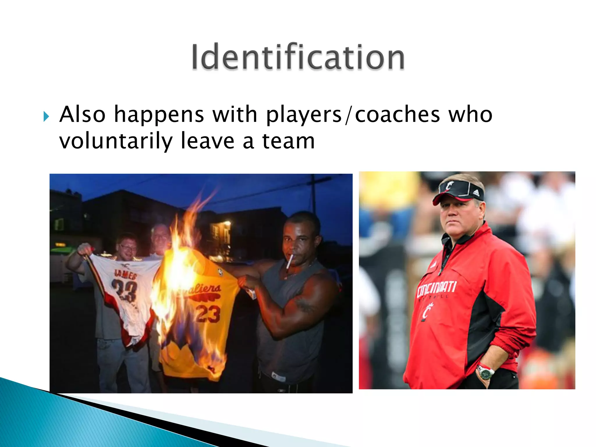 }  Also happens with players/coaches who
voluntarily leave a team
 
