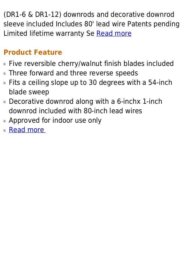 Fanimation Fp5220 Pw Andover Ceiling Fan Pewter Finish 5 Cherry Walnu