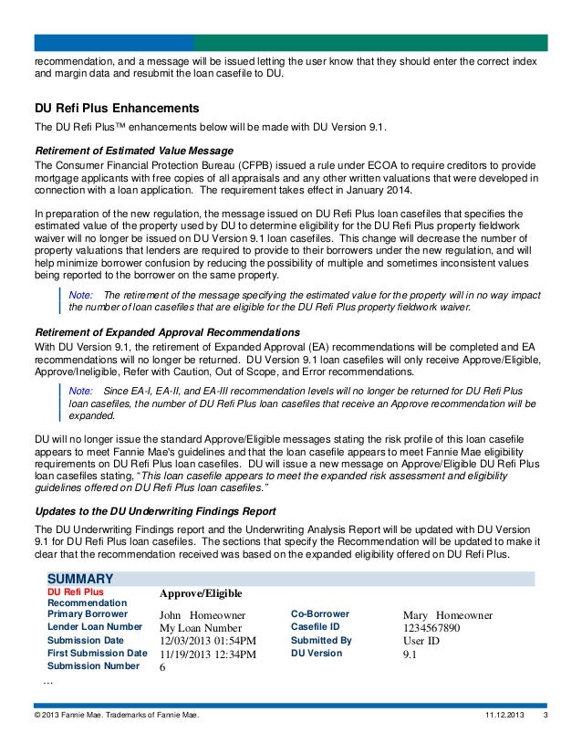 Fannie Mae 9 1 Update Report Desktop Originator Desktop Underwriter Fannie Mae 9 1 Update Report Desktop Originator Desktop Underwriter