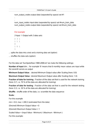 Fann tool users_guide | PDF