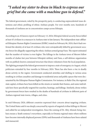 Ethiopia's Amhara Region: A Call for Peace Amidst Human Rights Abuses | PDF