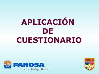 APLICACIÓN  DE  CUESTIONARIO 