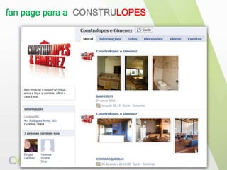 fanpage para a  CONSTRULOPES