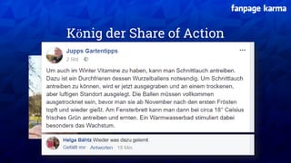 XX XX
König der Share of Action
4922 Fans
8,6 Posts pro Tag
10,1% Share of Action
 