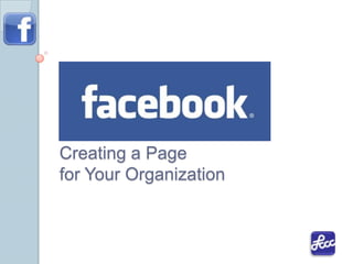 Creating a Page for Your Organization 
