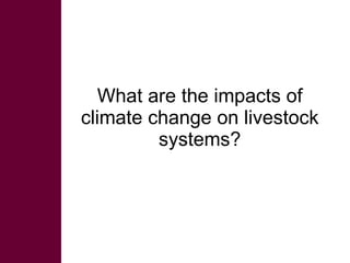 Livestock development in a changing climate
