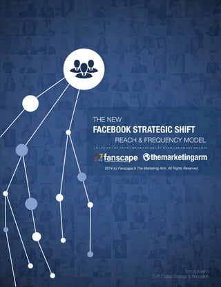 THE NEW
FACEBOOK STRATEGIC SHIFT
REACH & FREQUENCY MODEL
.....................................................................	
  
2014 (c) Fanscape & The Marketing Arm, All Rights Reserved
Tom Edwards
SVP, Digital Strategy & Innovation
 