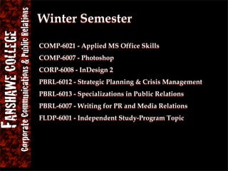 Fanshawe CC & PR Orientation 08