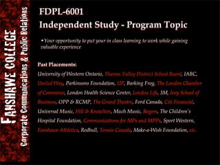 Fanshawe CC & PR Orientation 08