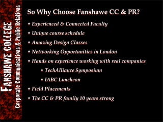 Fanshawe CC & PR Orientation 08