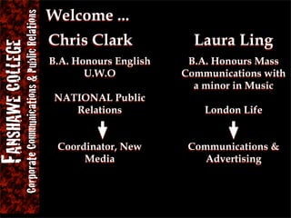 Fanshawe CC & PR Orientation 08