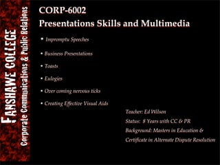 Fanshawe CC & PR Orientation 08