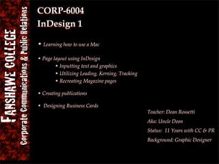 Fanshawe CC & PR Orientation 08