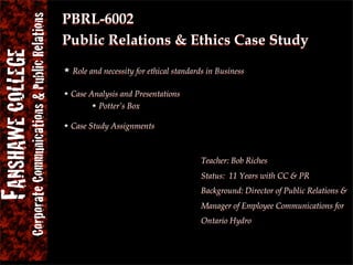 Fanshawe CC & PR Orientation 08