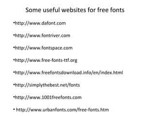 Fantastic fonts and where to find them! | PPT