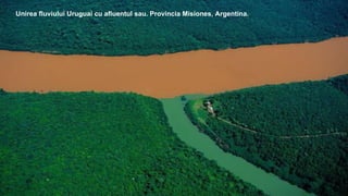Unirea fluviului Uruguai cu afluentul sau. Provincia Misiones, Argentina.
 
