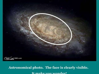 Astronomical photo. The face is clearly visible.
 